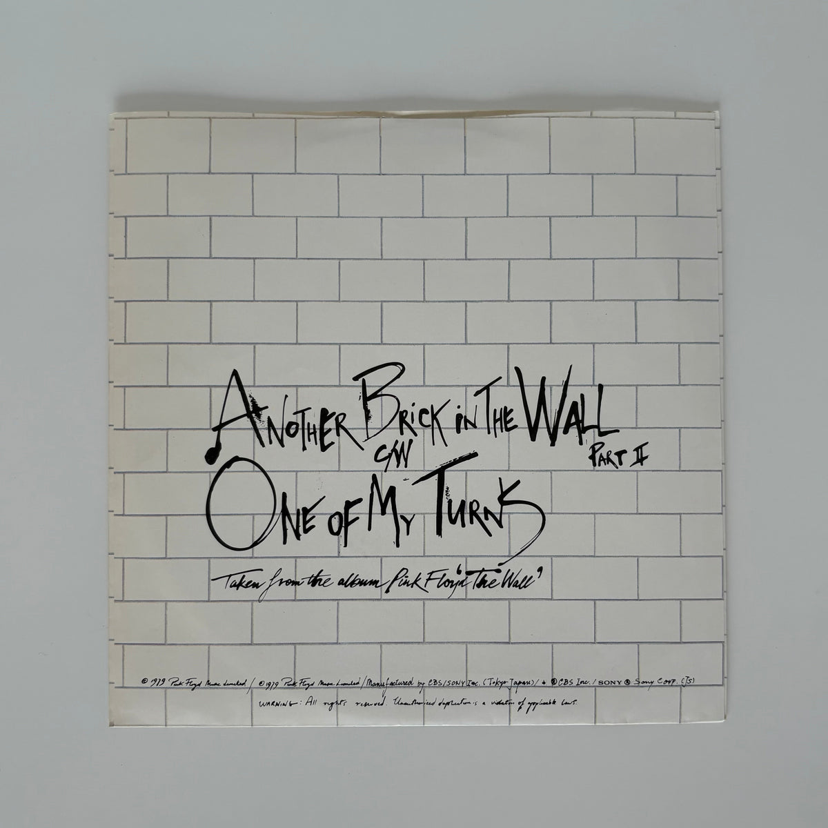 Pink Floyd – Another Brick In The Wall (Part II) / One Of My Turns Japan Vinyl