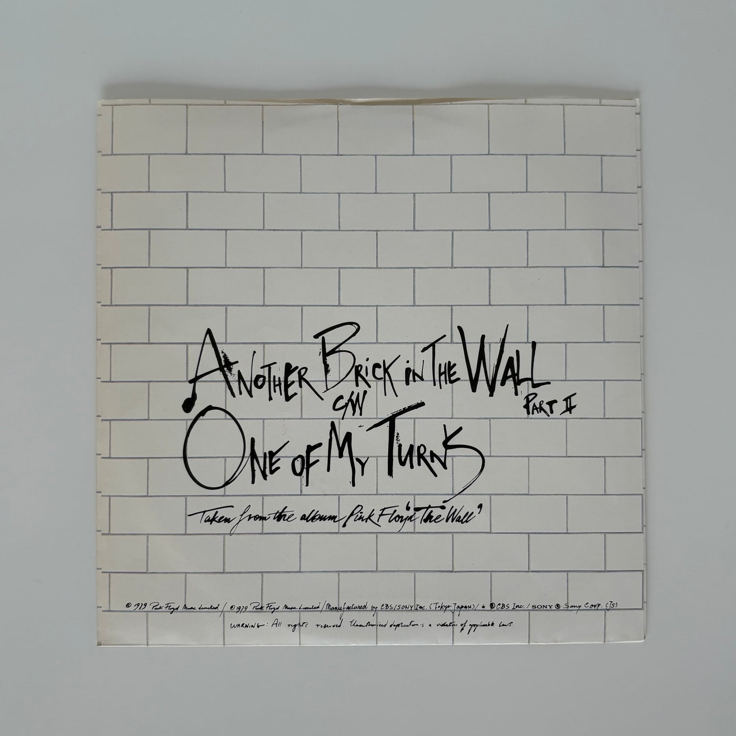 Pink Floyd – Another Brick In The Wall (Part II) / One Of My Turns Japan Vinyl