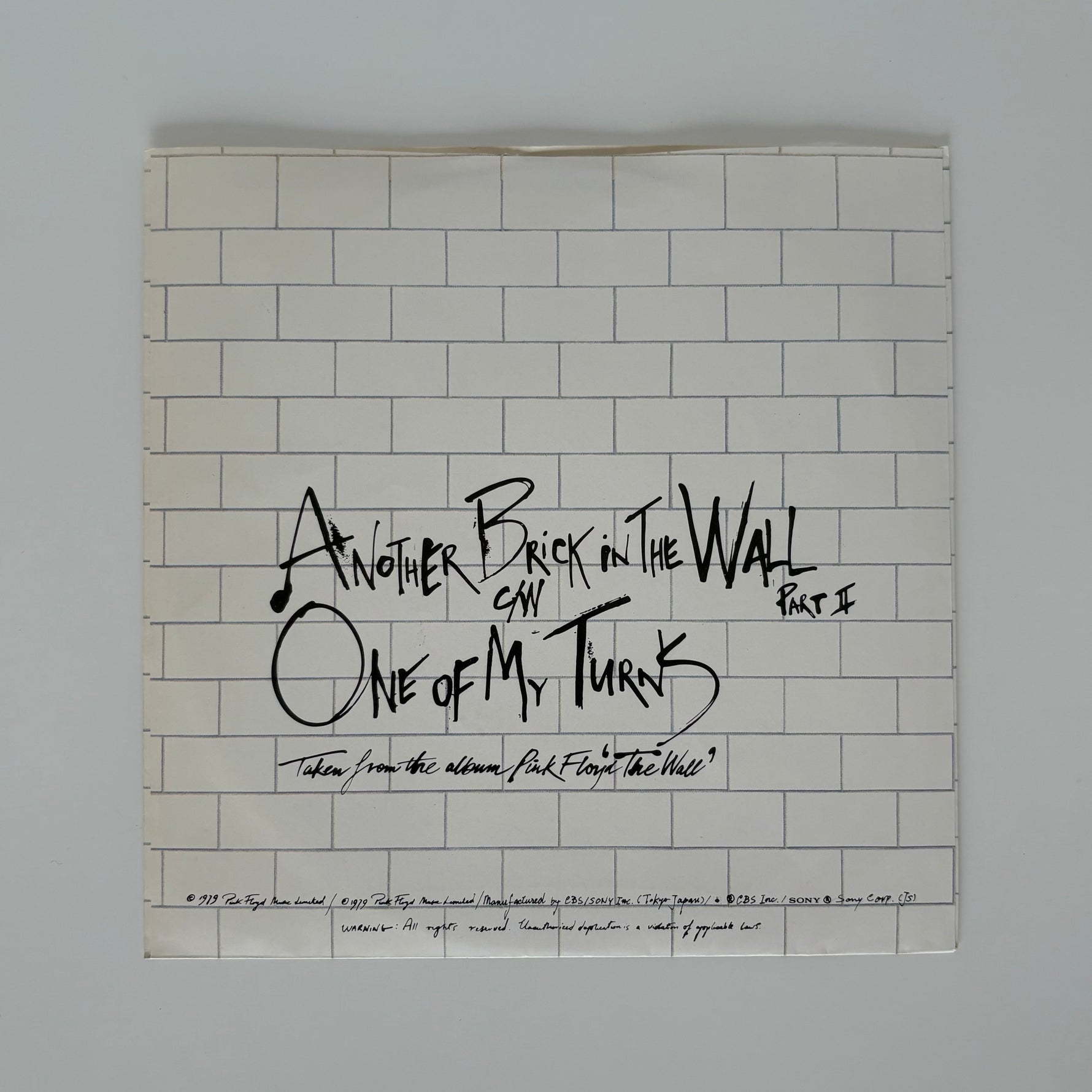 Pink Floyd – Another Brick In The Wall (Part II) / One Of My Turns Japan Vinyl