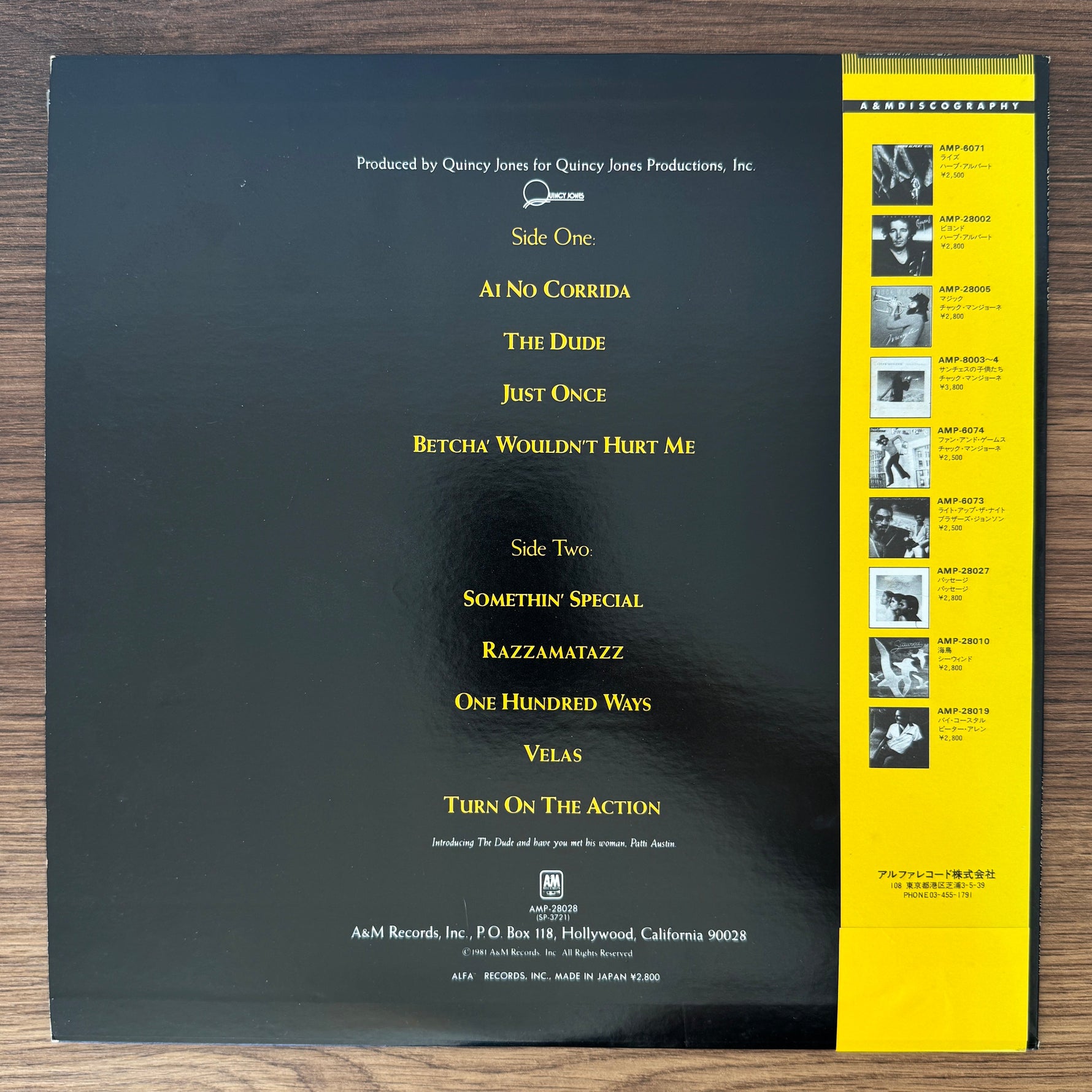 Quincy Jones – The Dude Japan Vinyl