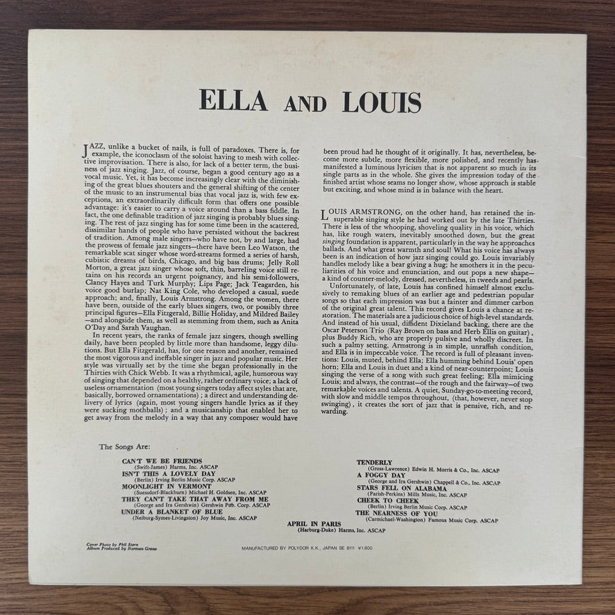 Ella Fitzgerald - Louis Armstrong – Ella And Louis
