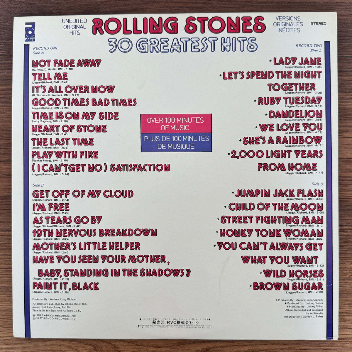 The Rolling Stones – 30 Greatest Hits Japan Vinyl