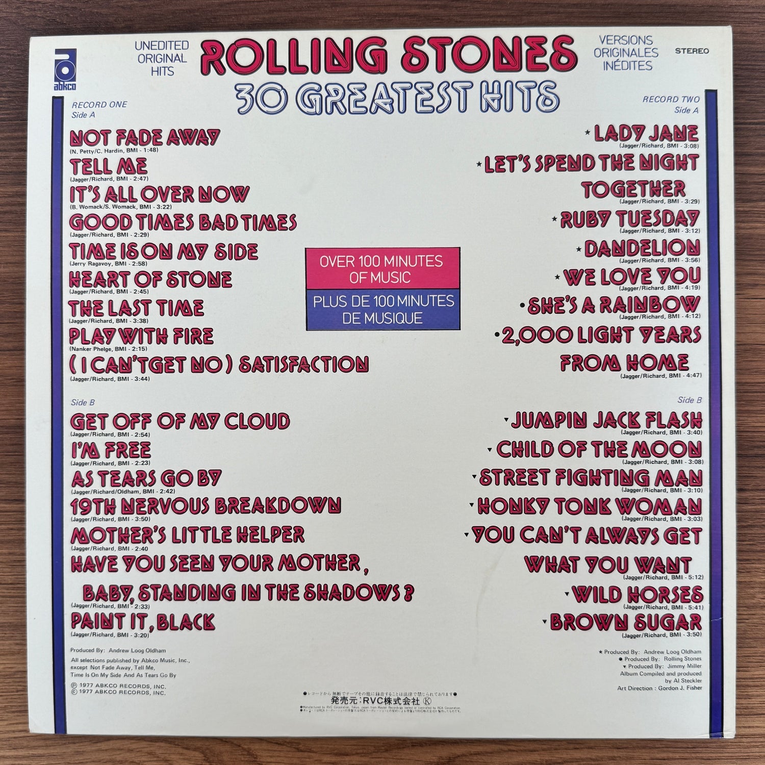 The Rolling Stones – 30 Greatest Hits Japan Vinyl