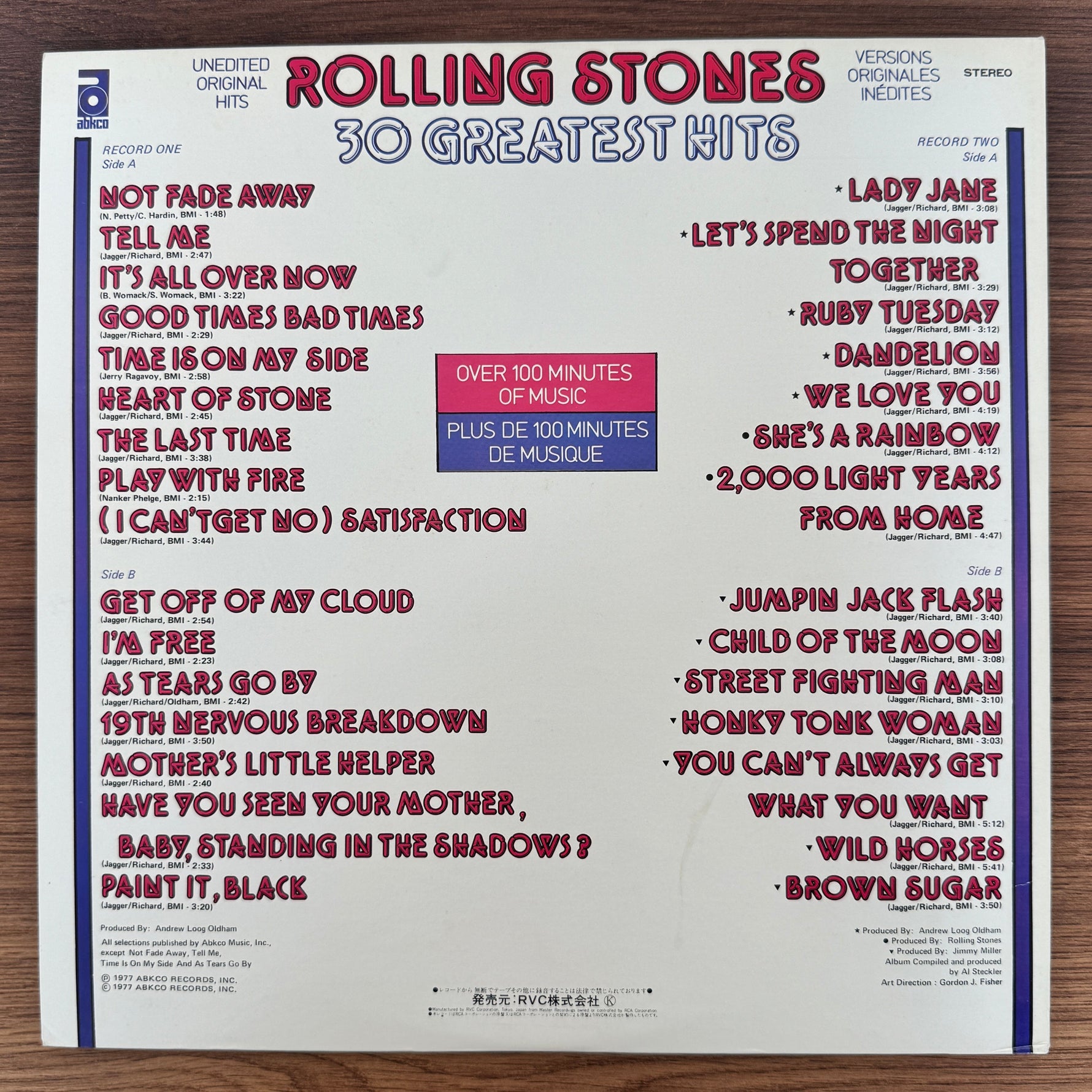 The Rolling Stones – 30 Greatest Hits Japan Vinyl