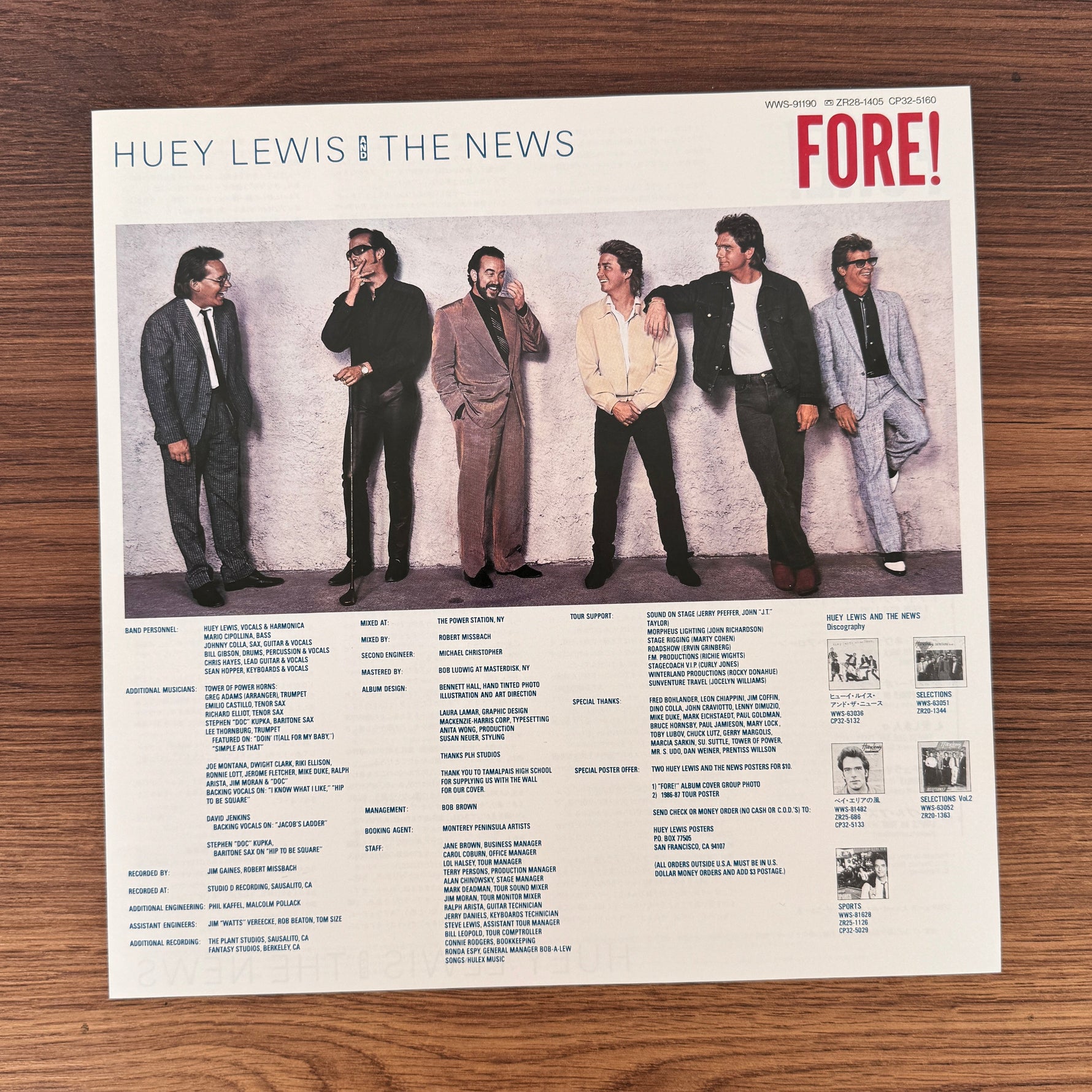 Huey Lewis And The News – Fore! Japan Vinyl
