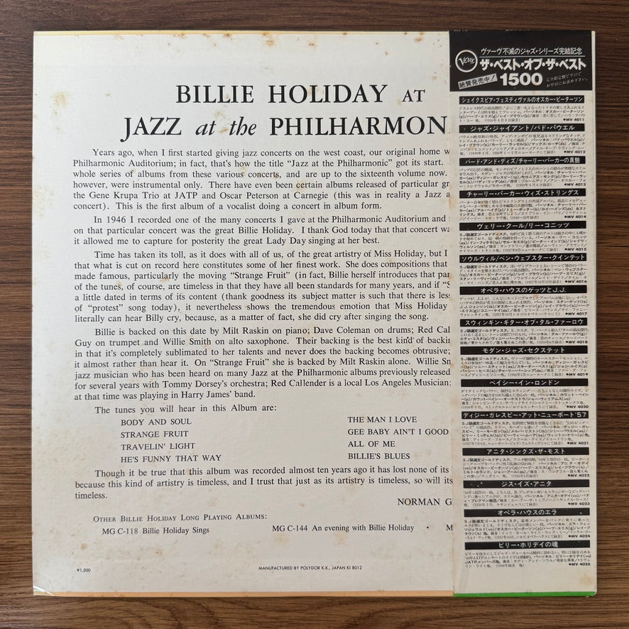 Billie Holiday – At Jazz At The Philharmonic