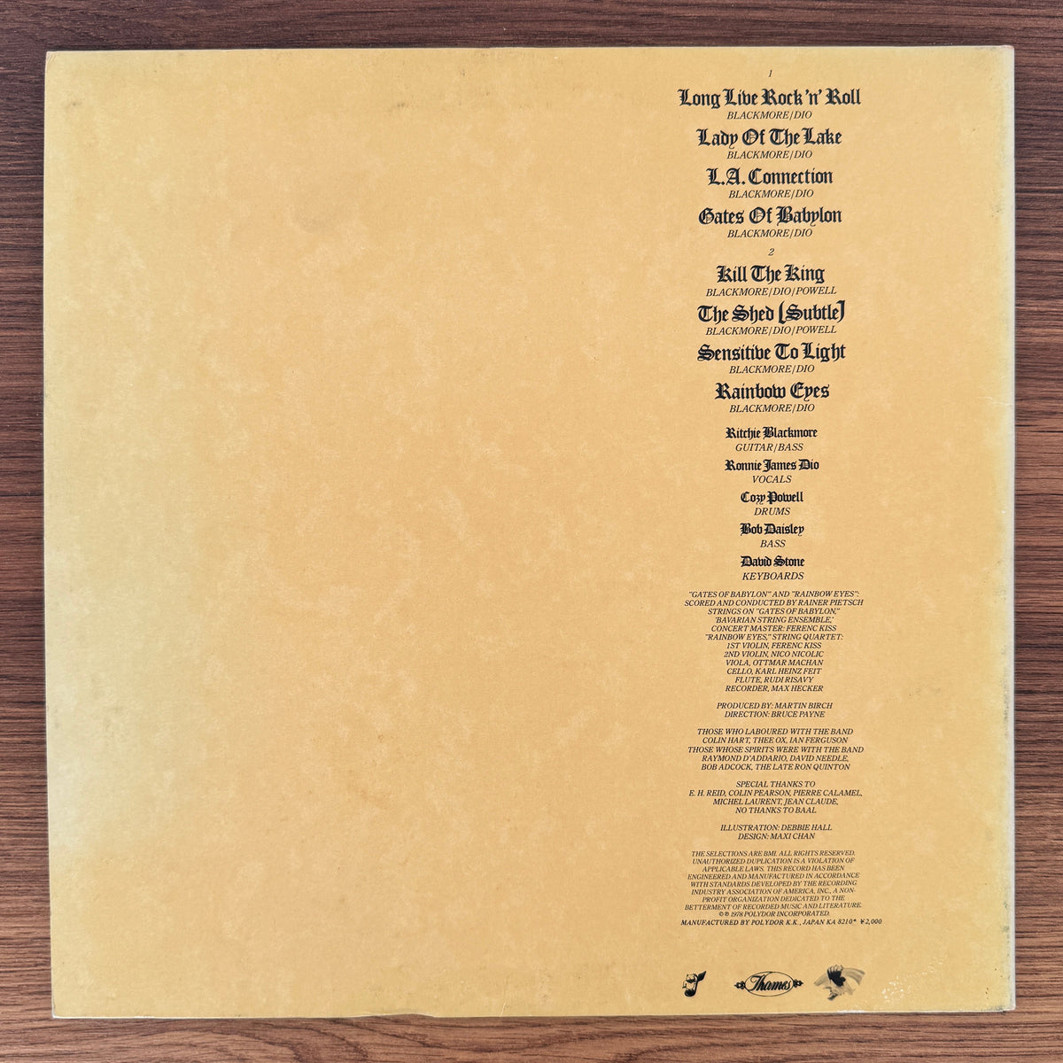 Rainbow – Long Live Rock 'N' Roll Japan Vinyl
