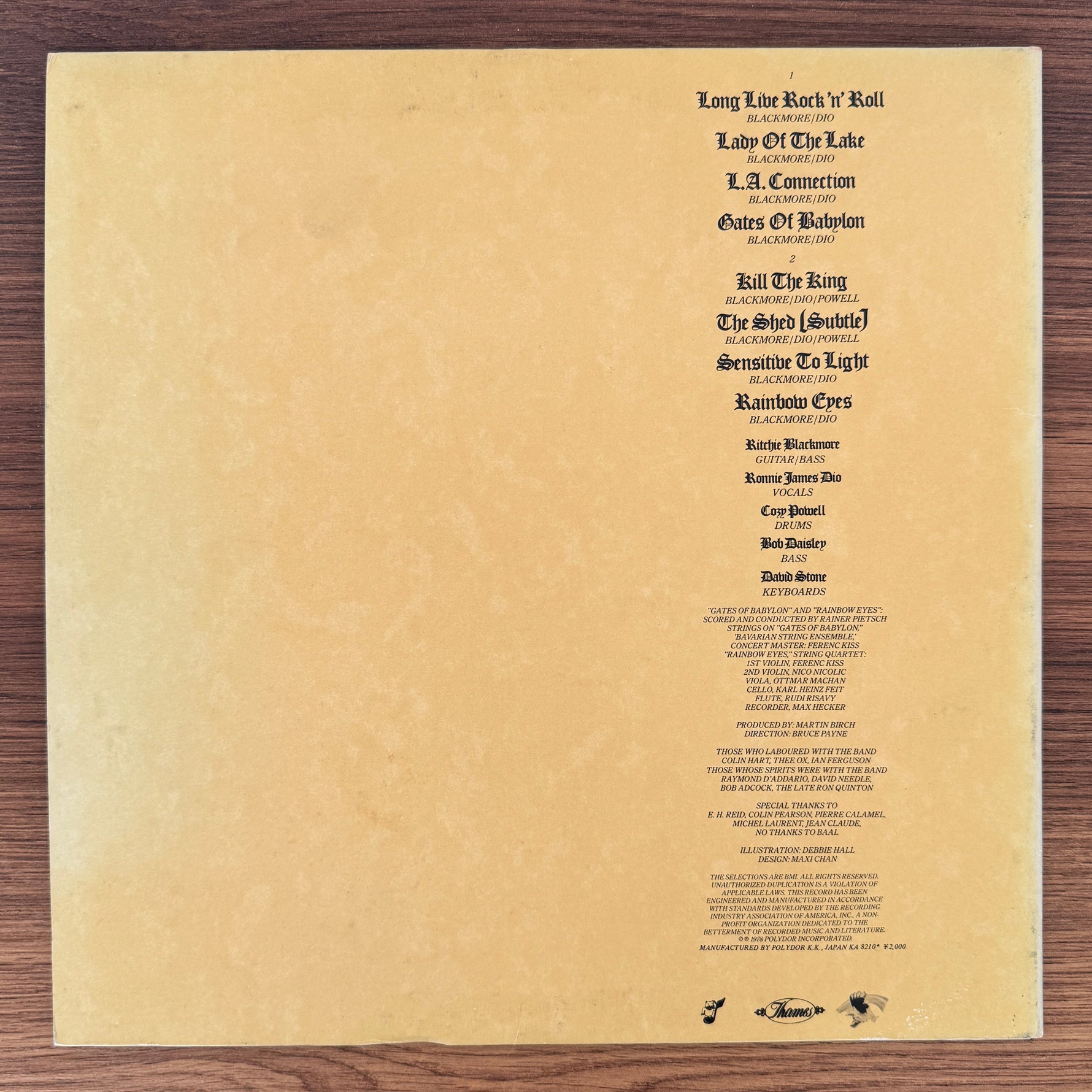 Rainbow – Long Live Rock 'N' Roll Japan Vinyl