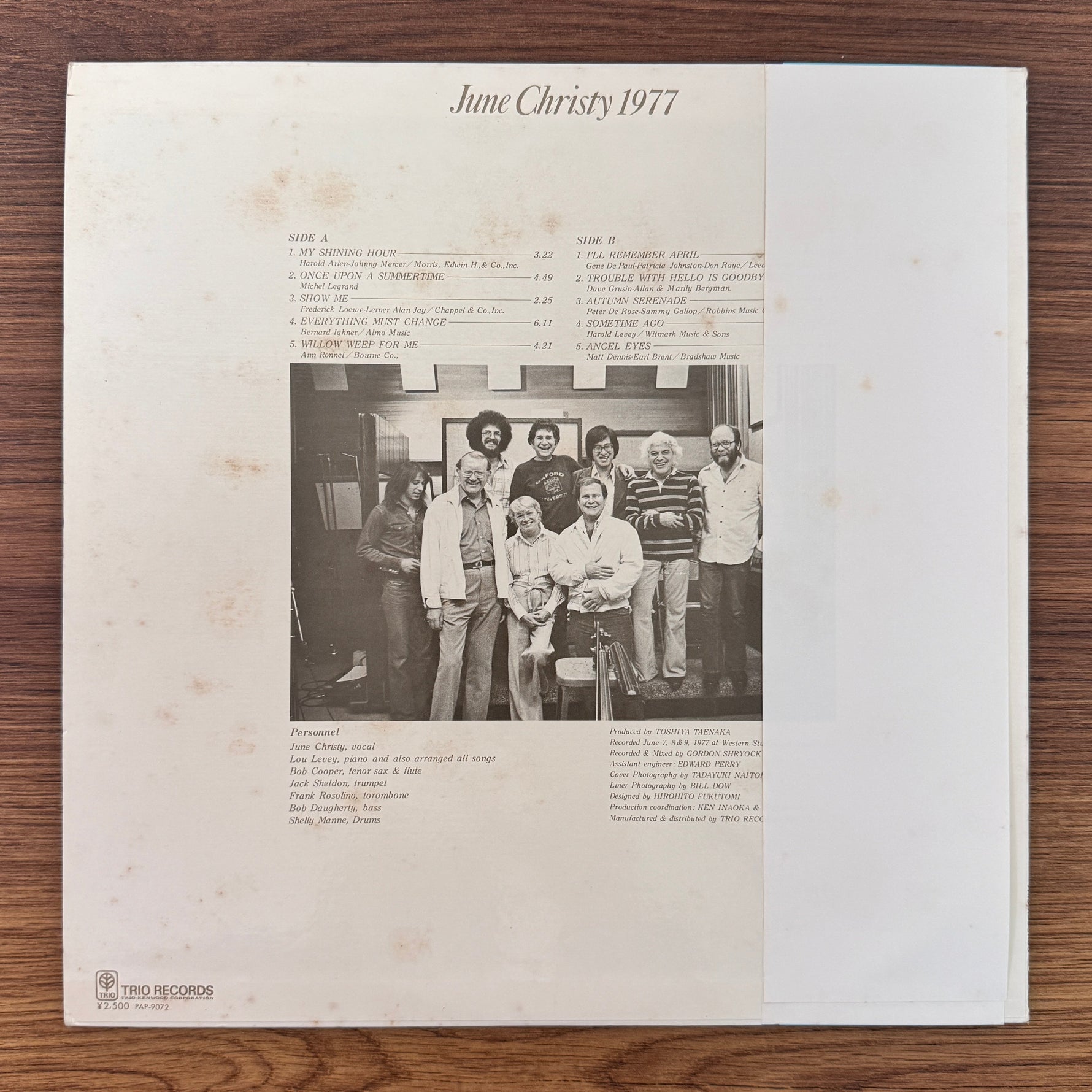 June Christy – June Christy 1977 Only Japan Vinyl