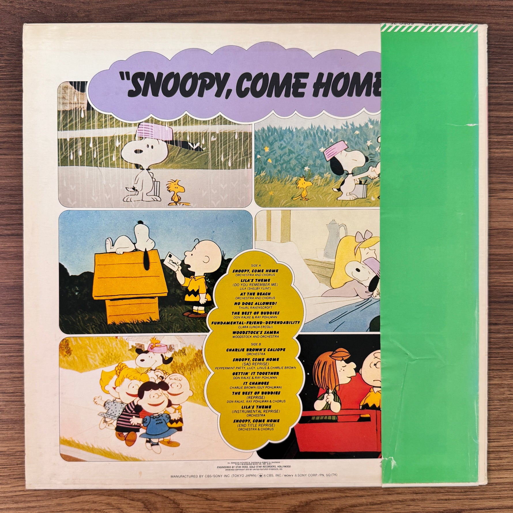 Richard M. Sherman / Robert B. Sherman And Don Ralke – "Snoopy, Come Home" Original Soundtrack Japan Vinyl