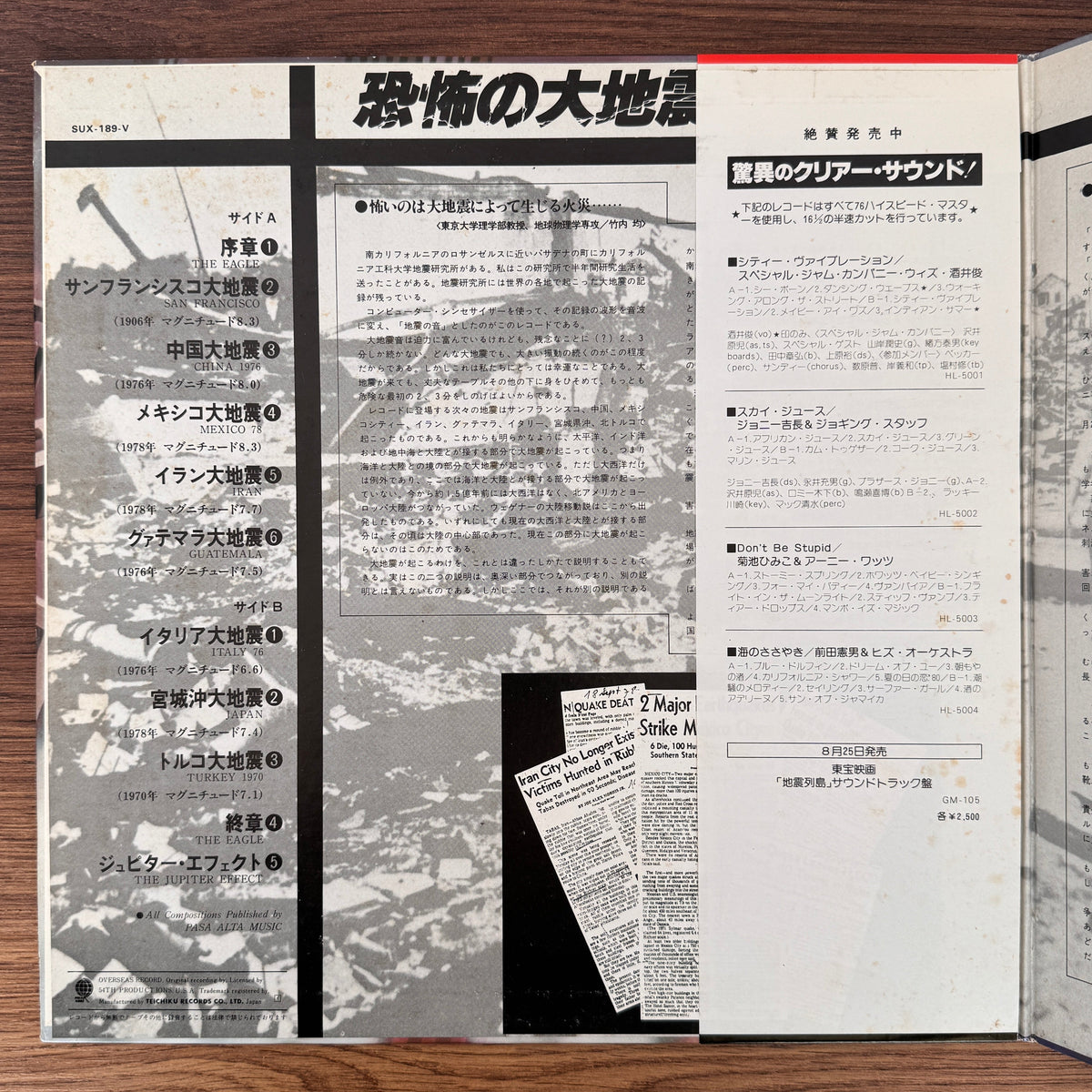 No Artist – Earth Quake 198X Japan Vinyl