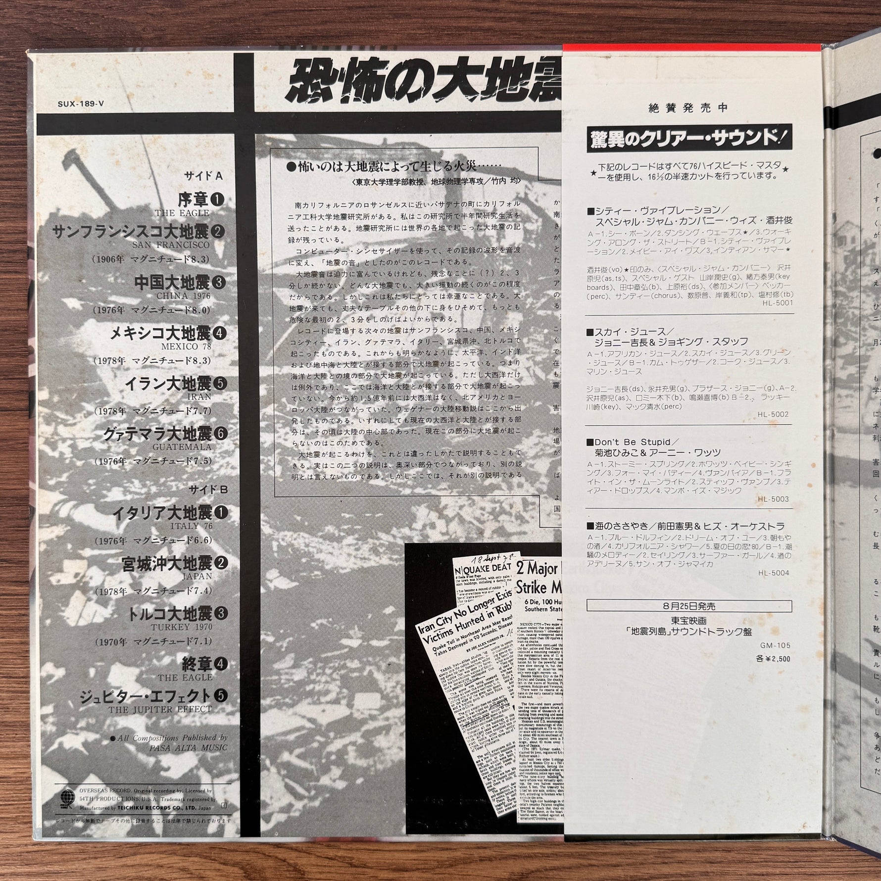 No Artist – Earth Quake 198X Japan Vinyl
