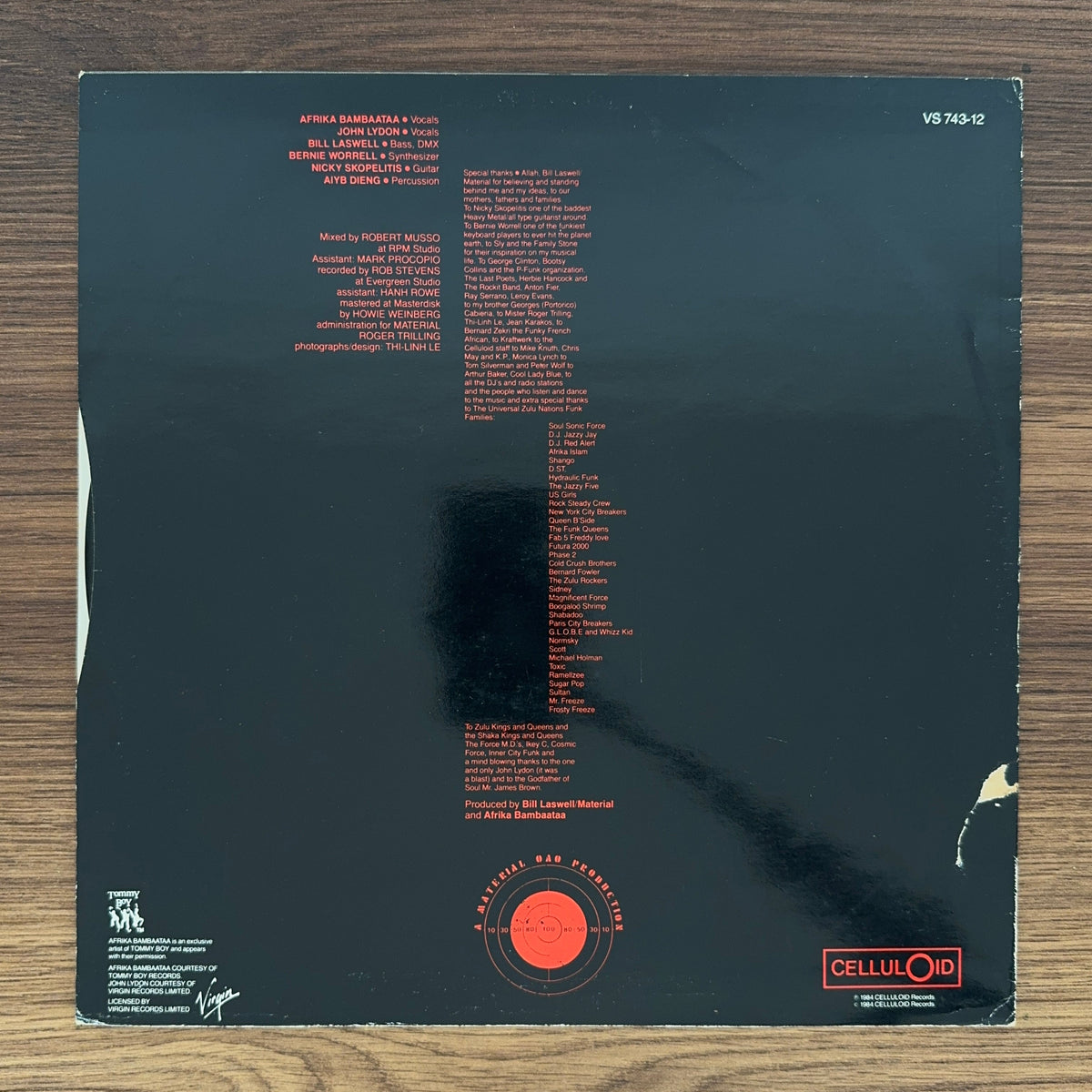 Time Zone Featuring John Lydon & Afrika Bambaataa – World Destruction Japan Vinyl