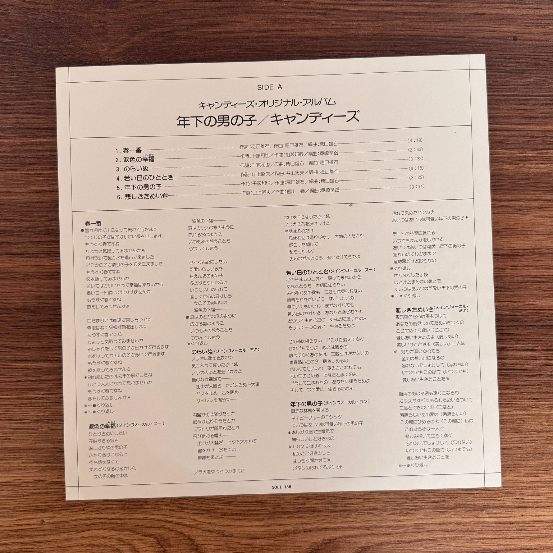 Candies – Younger Boy Japan Vinyl
