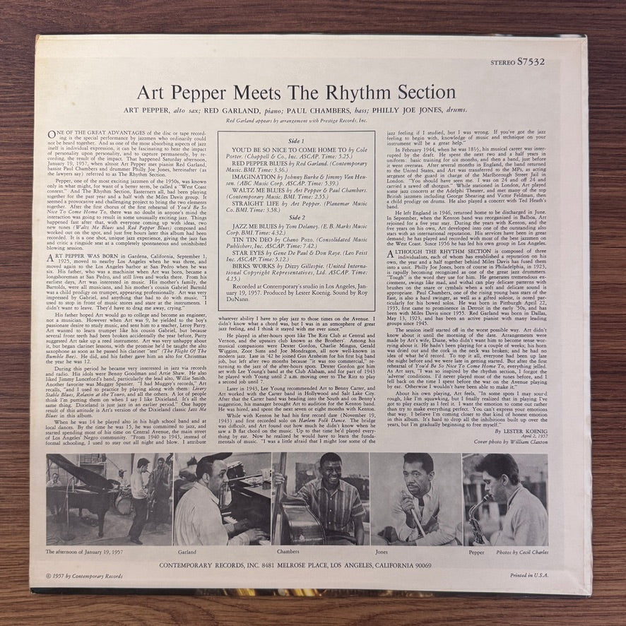 Art Pepper – Art Pepper Meets The Rhythm Section