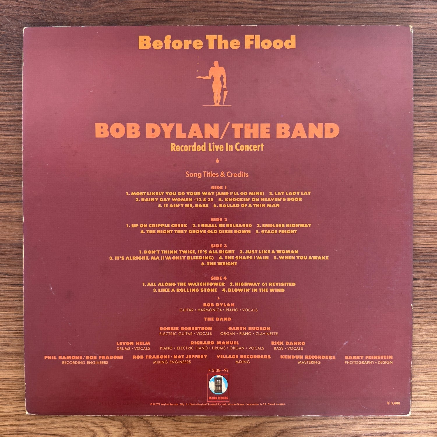 Bob Dylan & The Band – Before The Flood