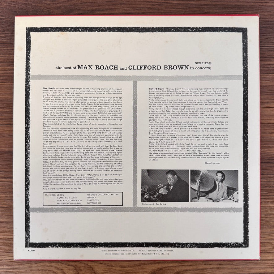 Max Roach And Clifford Brown – The Best Of Max Roach And Clifford Brown In Concert!