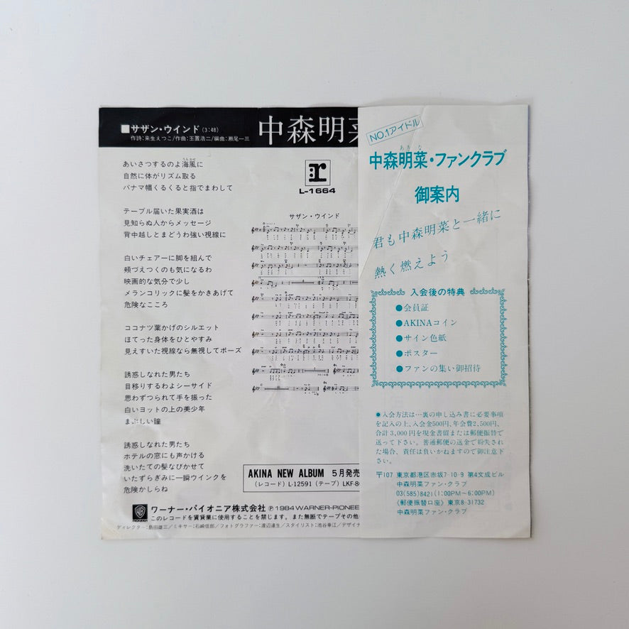 Akina Nakamori – Southern Wind / Distant Dream