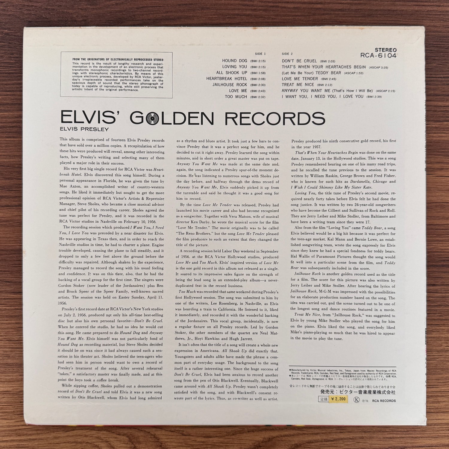 Elvis Presley – Elvis' Golden Records