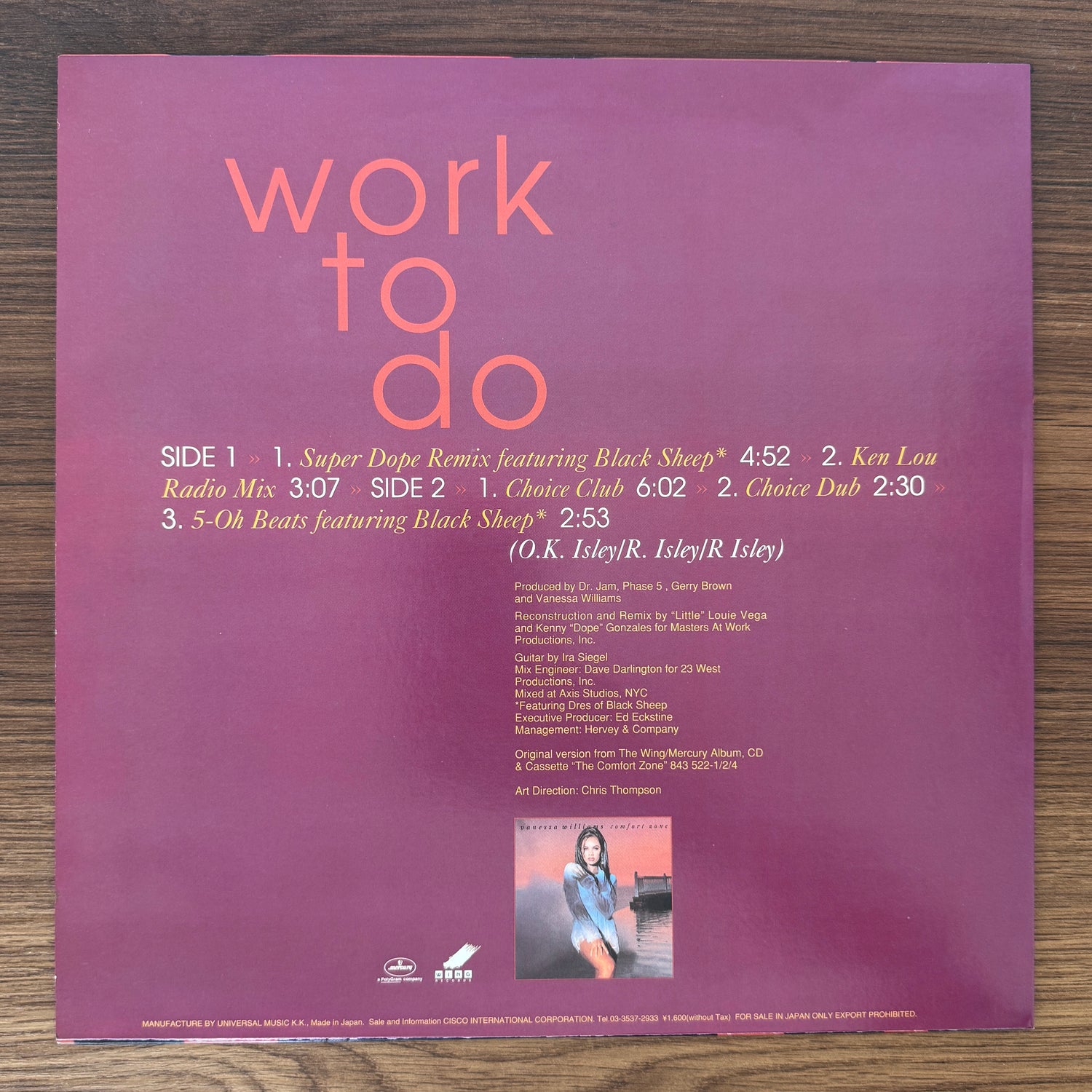 Vanessa Williams Featuring Black Sheep – Work To Do