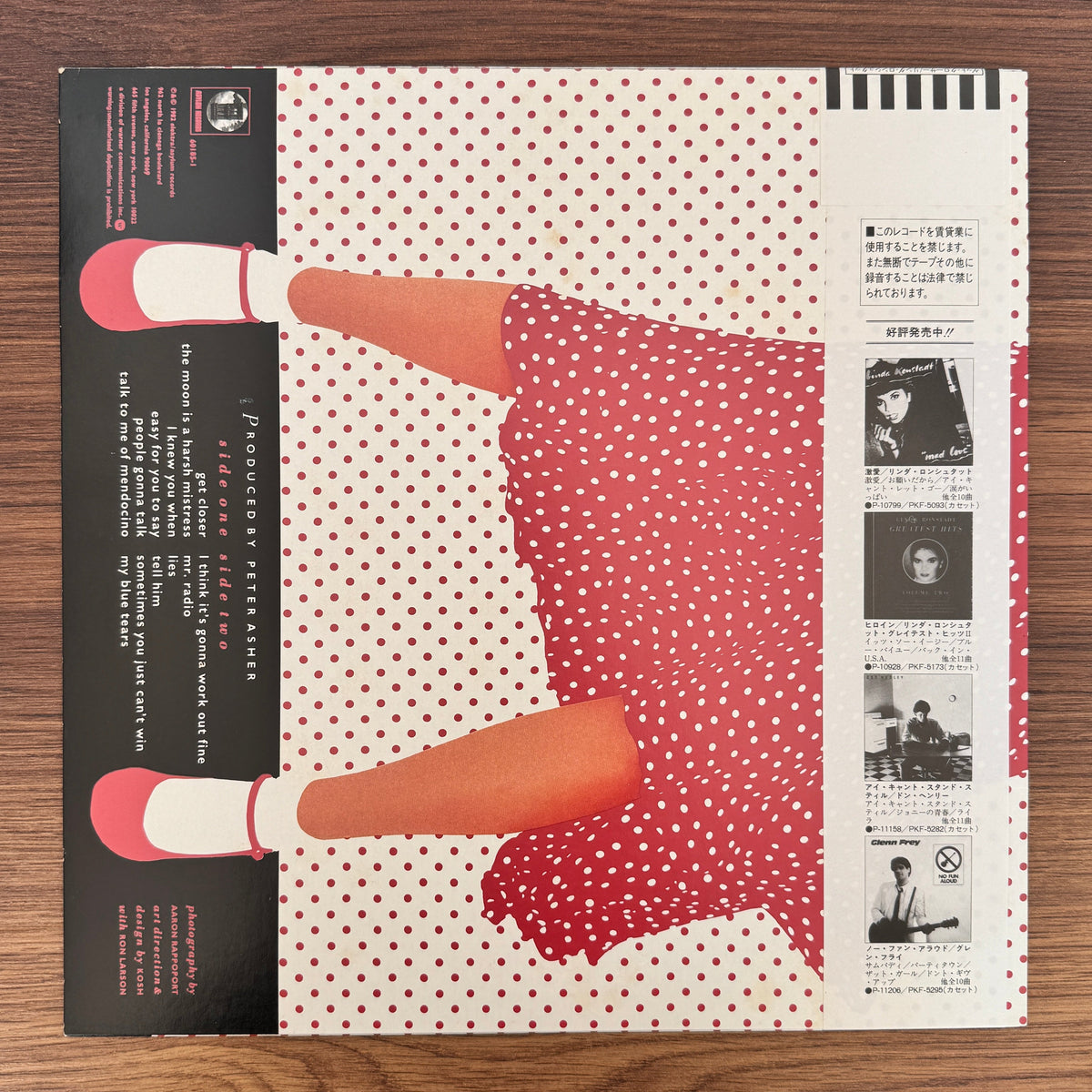 Linda Ronstadt – Get Closer Japan Vinyl