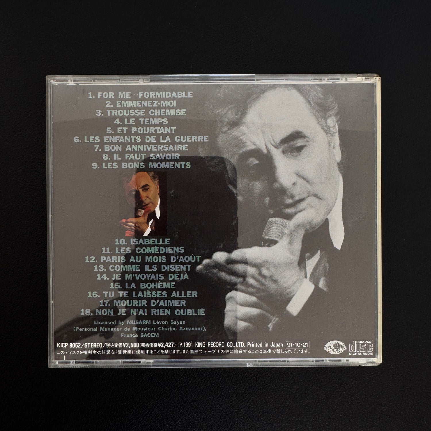 Charles Aznavour Best Hits CD Japan Vinyl