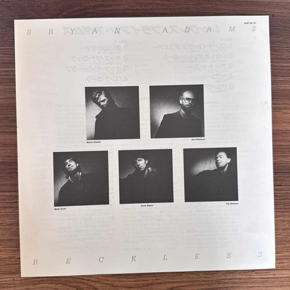 Bryan Adams – Reckless Japan Vinyl