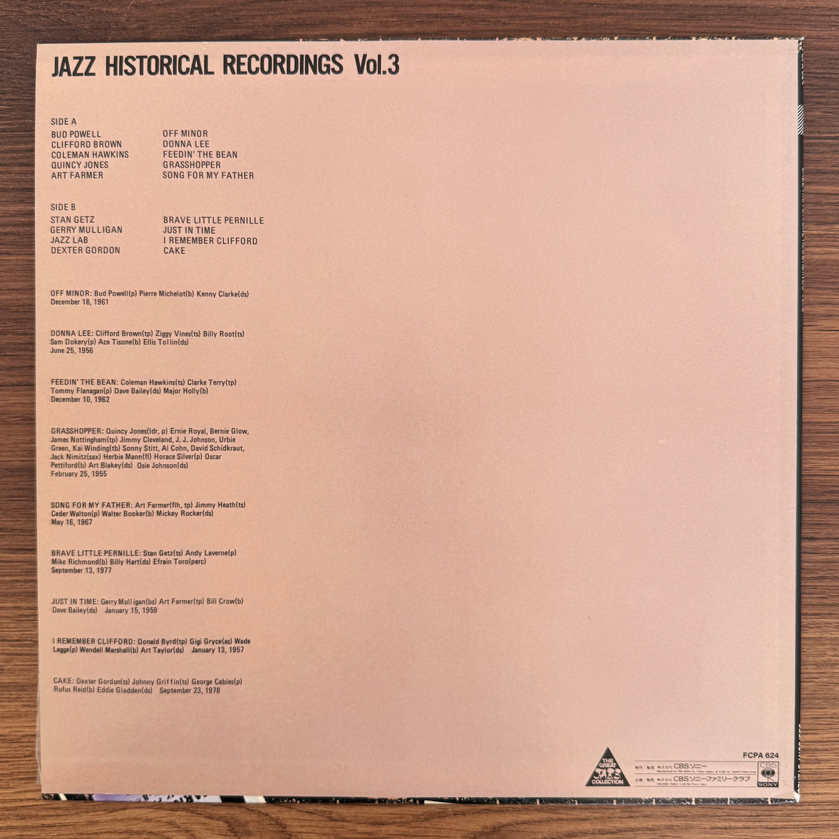 Jazz Historical Recordings Vol. 3 Japan Vinyl