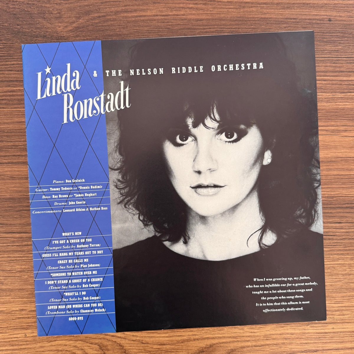 Linda Ronstadt & The Nelson Riddle Orchestra – What's New Japan Vinyl