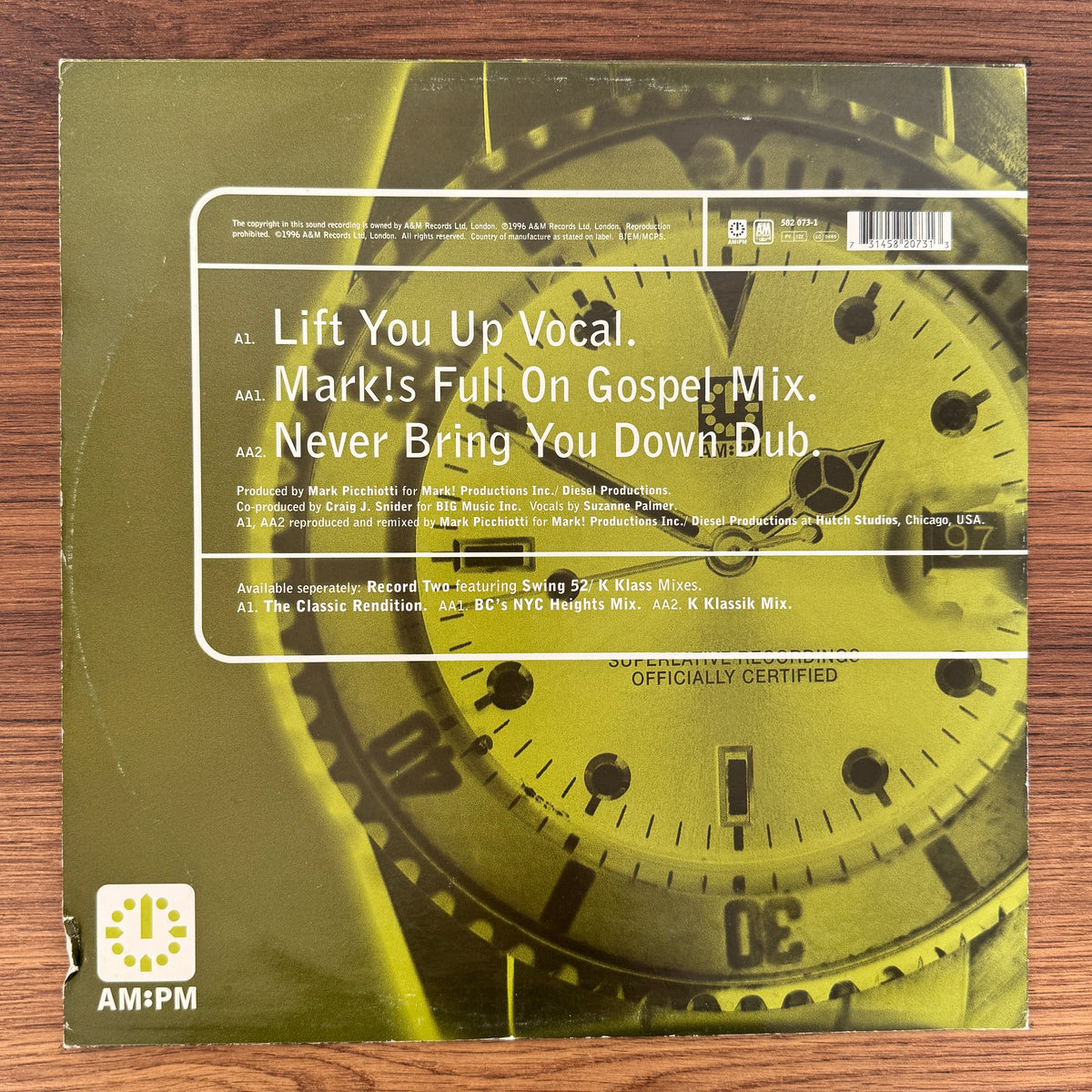 The Absolute Featuring Suzanne Palmer – I Believe (Mark Picchiotti Mixes) Japan Vinyl