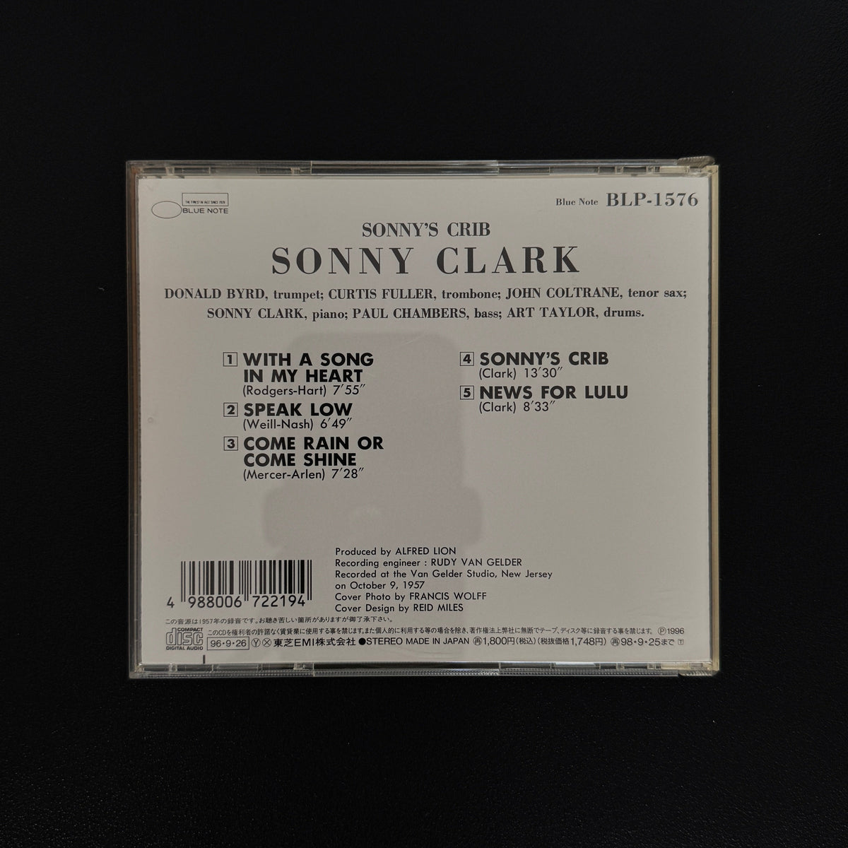 Sonny Clark – Sonny's Crib CD Japan Vinyl