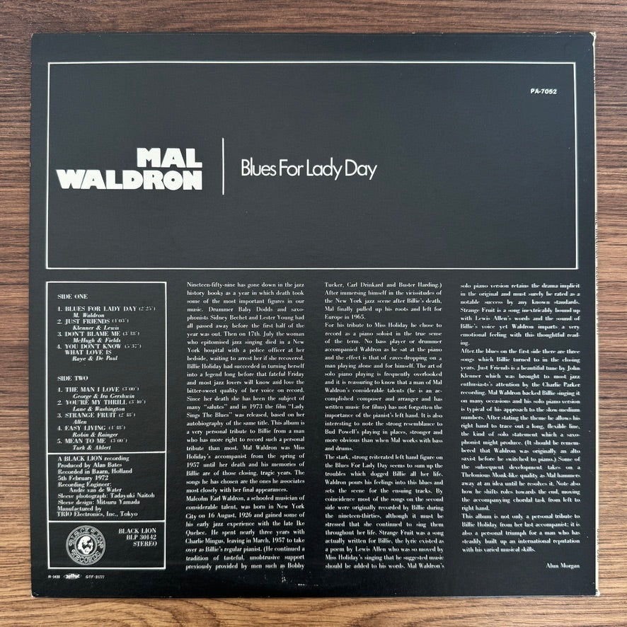 Mal Waldron – Blues For Lady Day