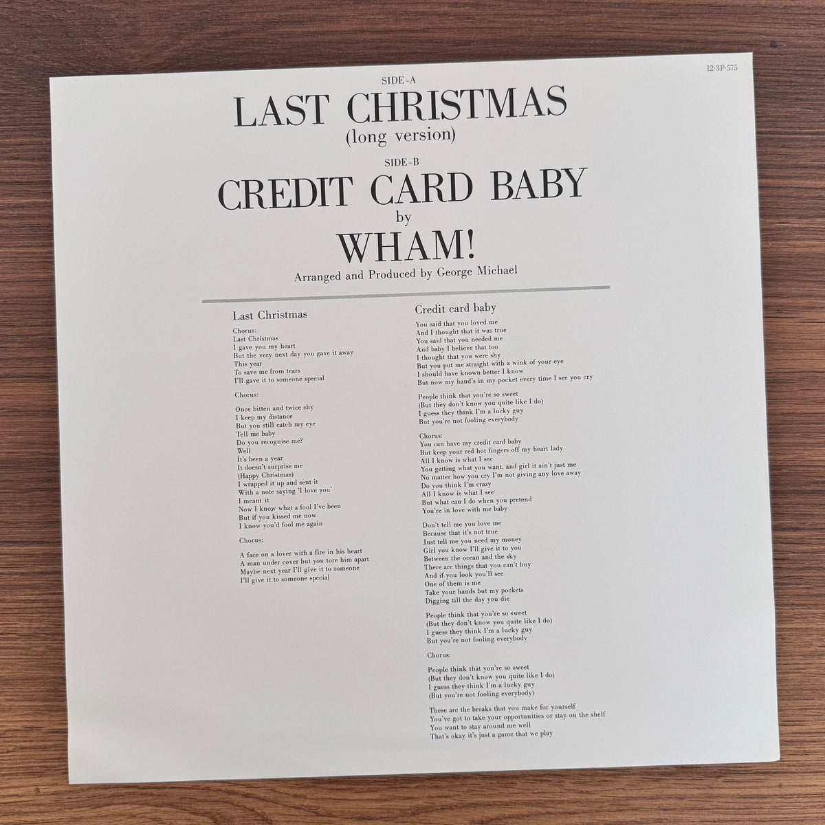 Wham! – Last Christmas Japan Vinyl