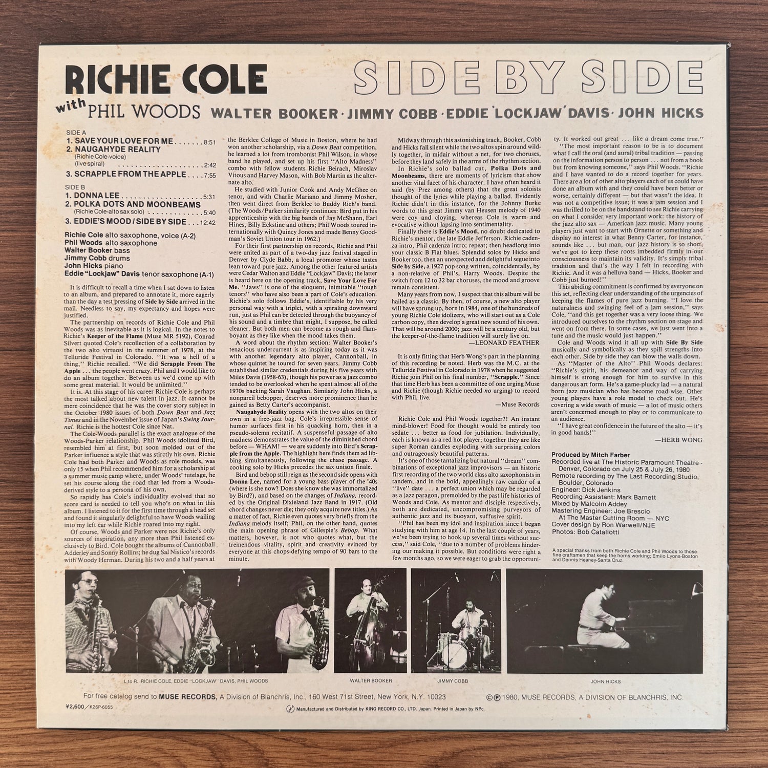 Richie Cole With Phil Woods – Side By Side