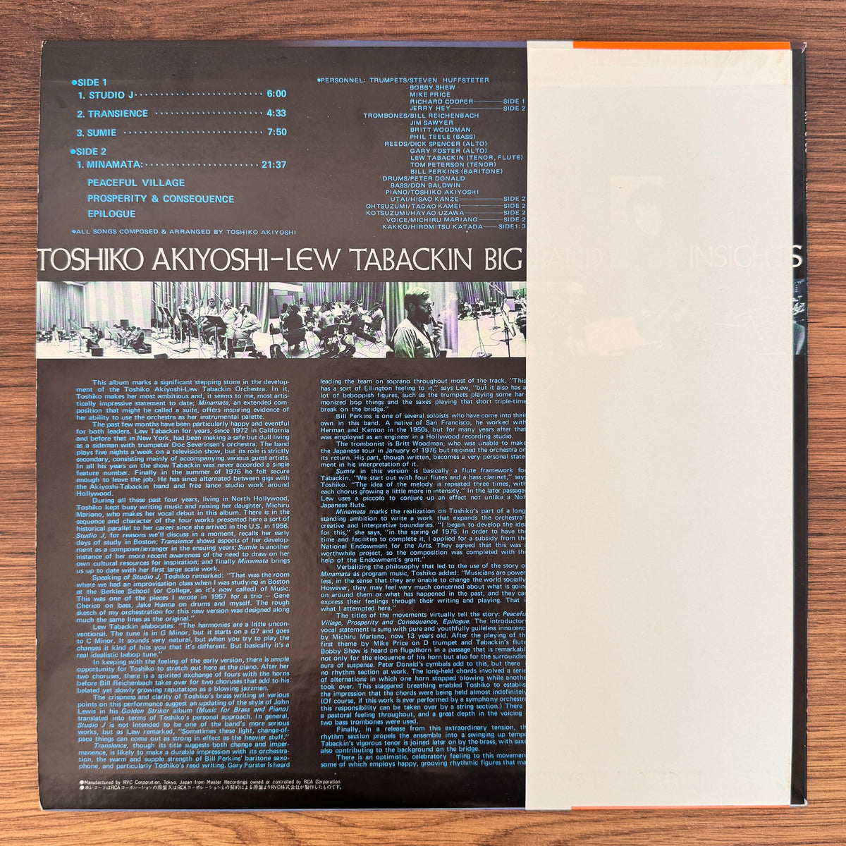 Toshiko Akiyoshi-Lew Tabackin Big Band – Insights Japan Vinyl