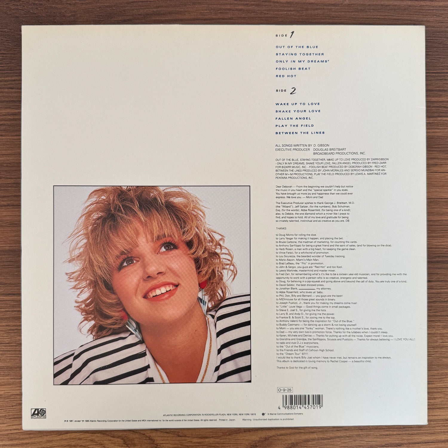 Debbie Gibson – Out Of The Blue Japan Vinyl