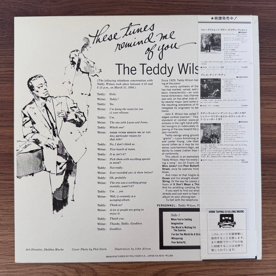 Teddy Wilson Trio – These Tunes Remind Me Of You