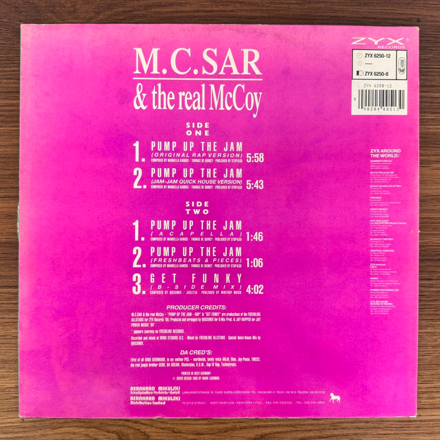M.C.Sar & The Real McCoy – Pump Up The Jam Rap Japan Vinyl