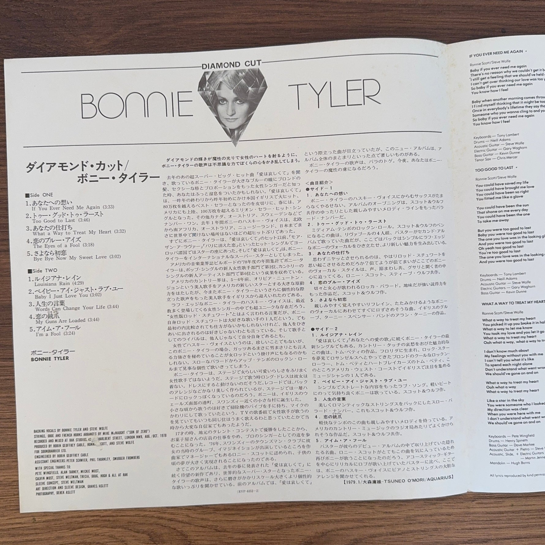 Bonnie Tyler – Diamond Cut Japan Vinyl