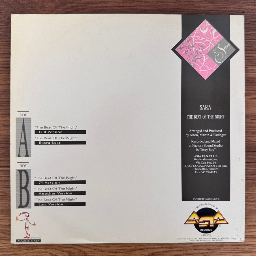 Sara – The Beat Of The Night Japan Vinyl