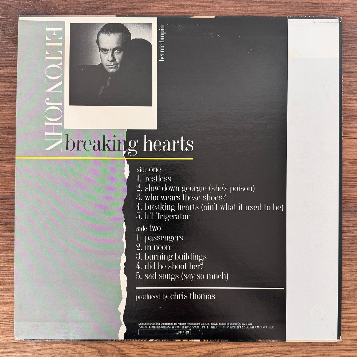 Elton John – Breaking Hearts Japan Vinyl