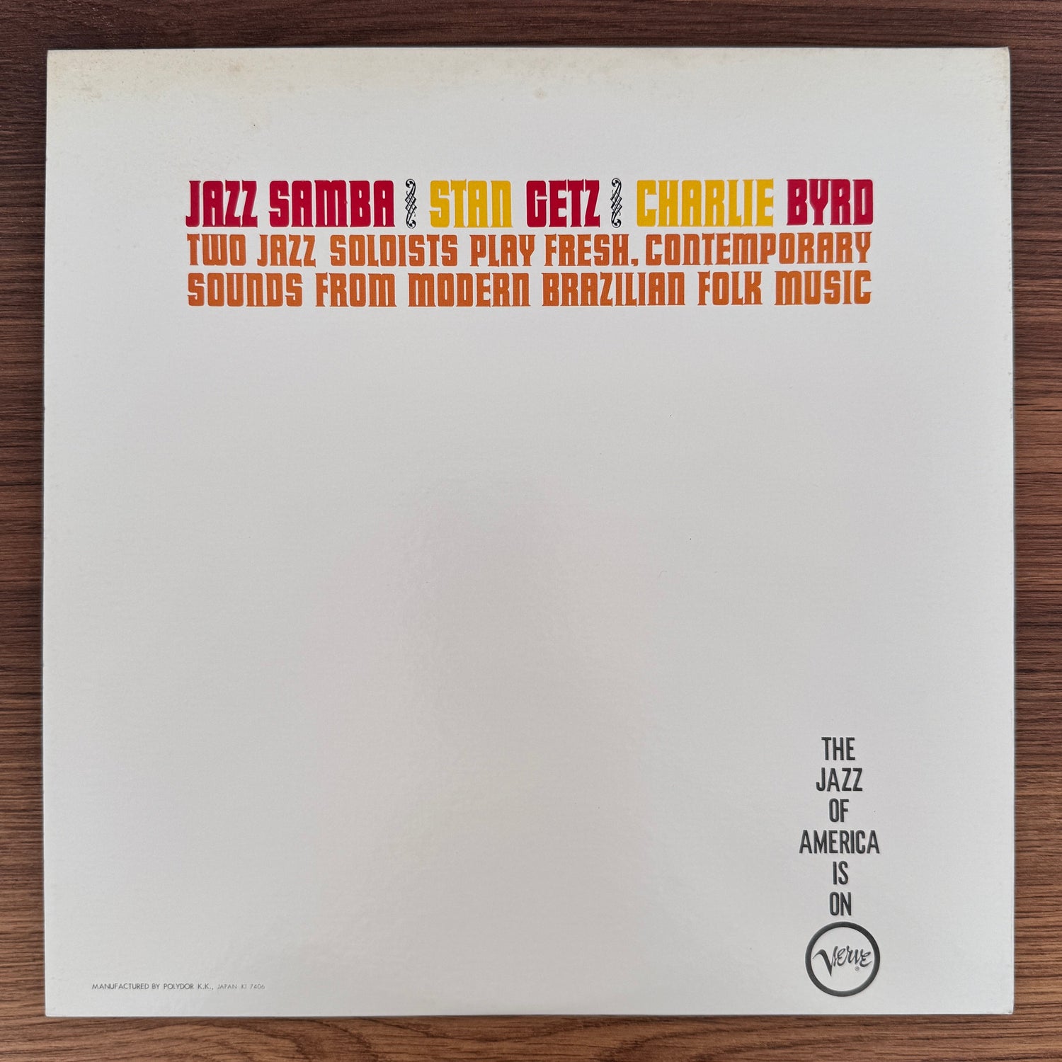 Stan Getz / Charlie Byrd – Jazz Samba Japan Vinyl