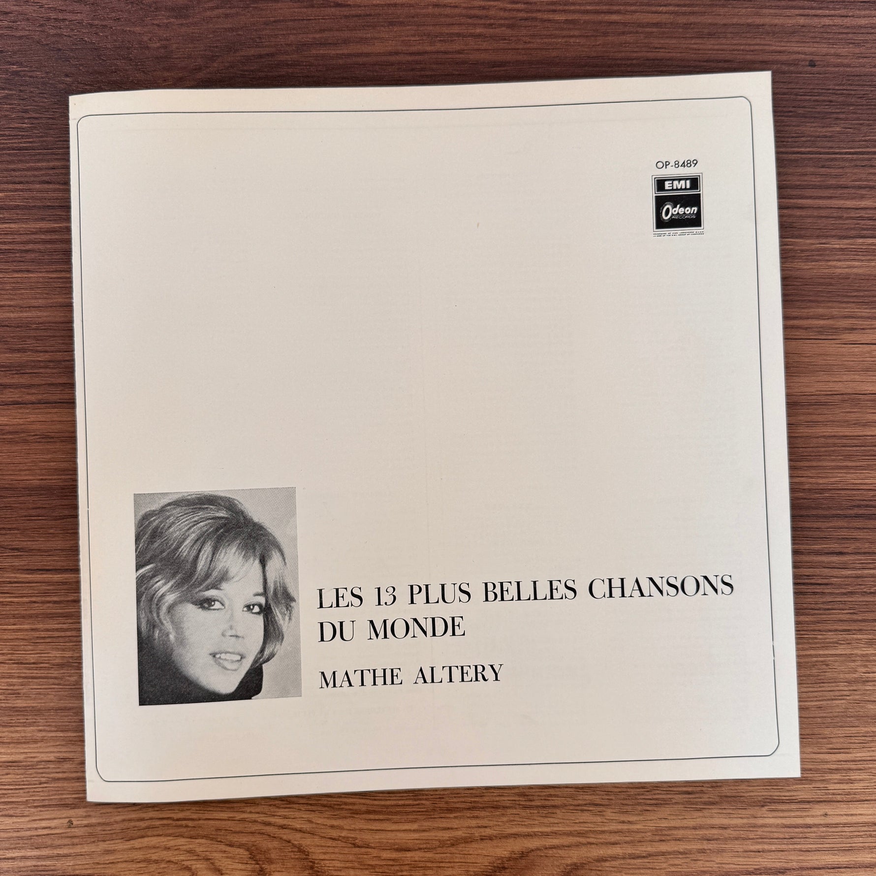 Mathé Altéry – Les 13 Plus Belles Chansons Du Monde Japan Vinyl
