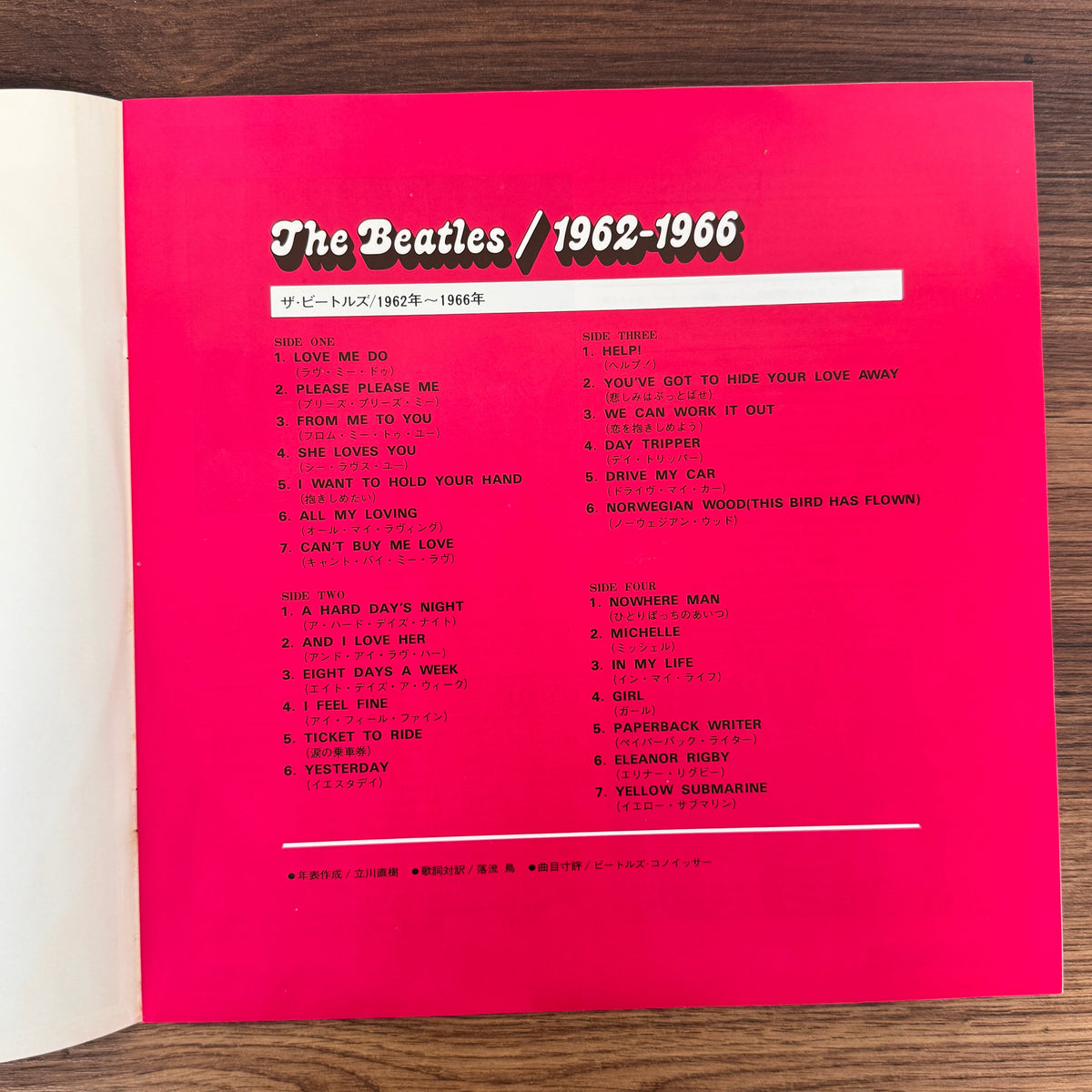 The Beatles – 1962-1966 Japan Vinyl