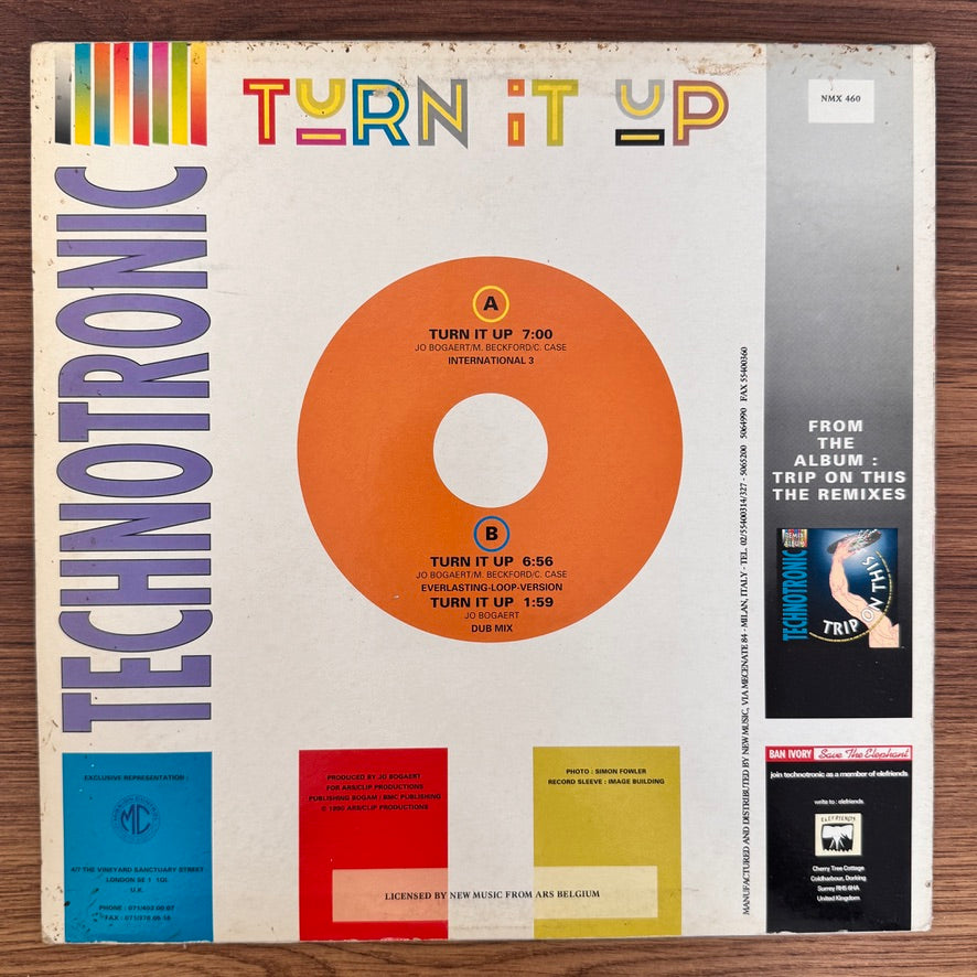 Technotronic Featuring Melissa & Einstein – Turn It Up Japan Vinyl