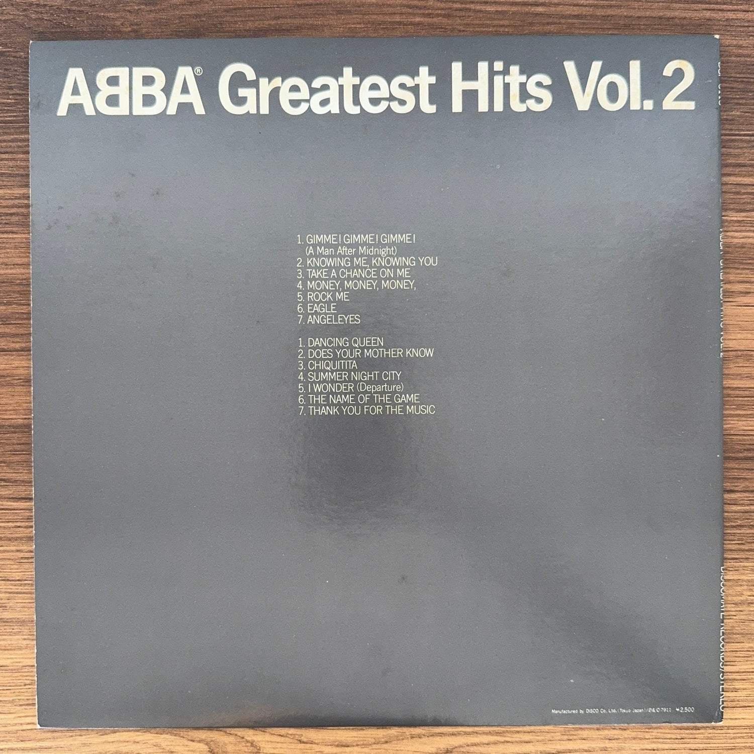 ABBA – Greatest Hits Vol. 2 Japan Vinyl