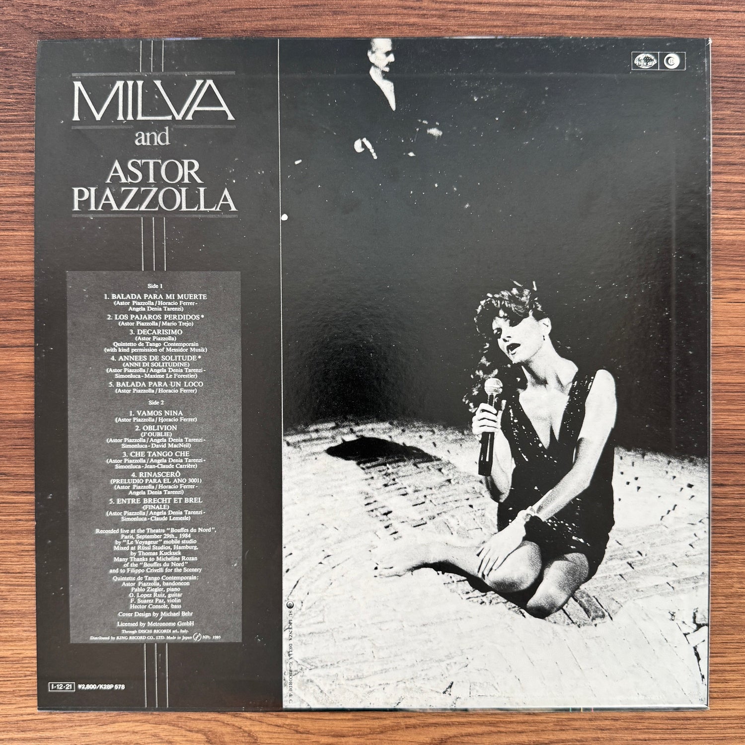 Milva And Astor Piazzolla – Live At The Bouffes Du Nord "El Tango" Japan Vinyl