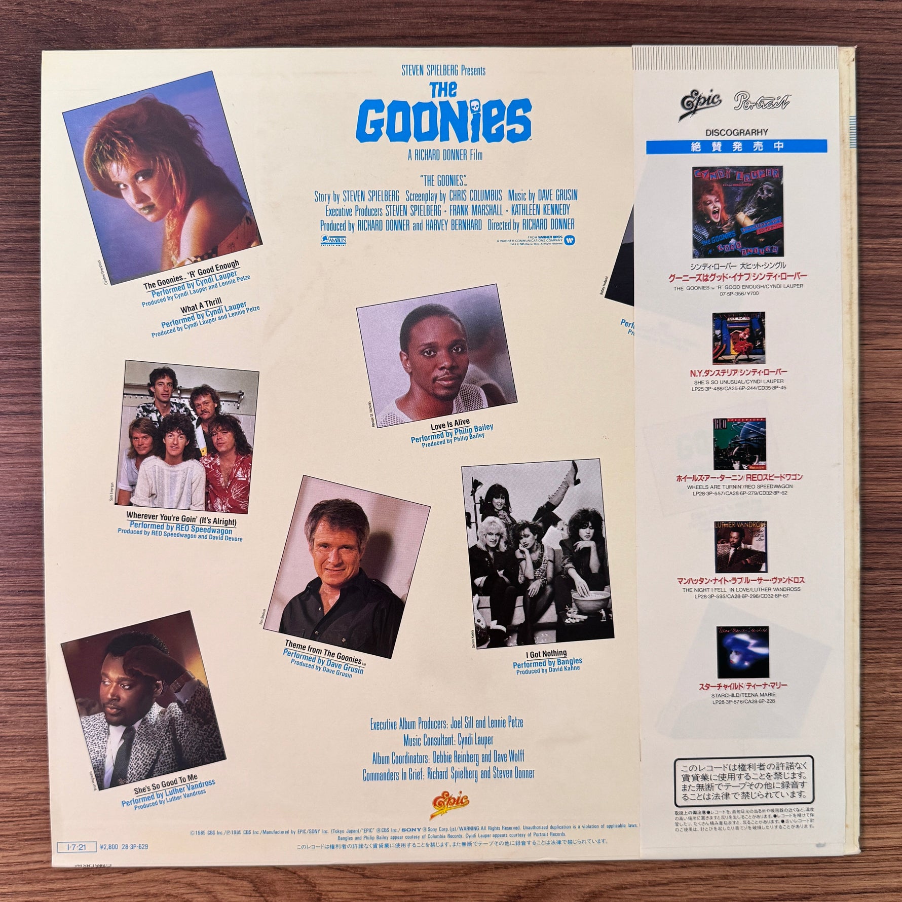 The Goonies Original Soundtrack Japan Vinyl