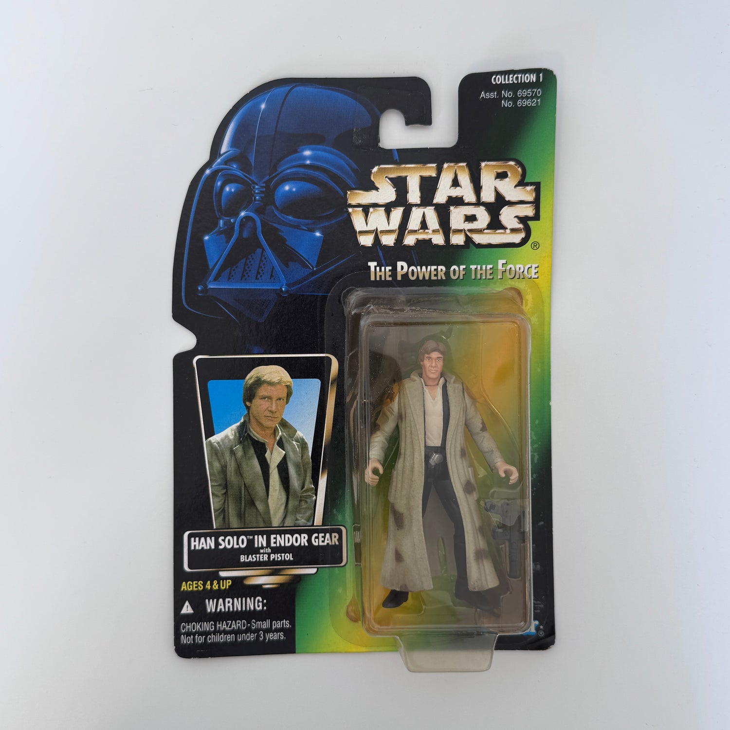 Han Solo in Endor Gear with Blaster Pistol Figure | Star Wars The Power of the Force