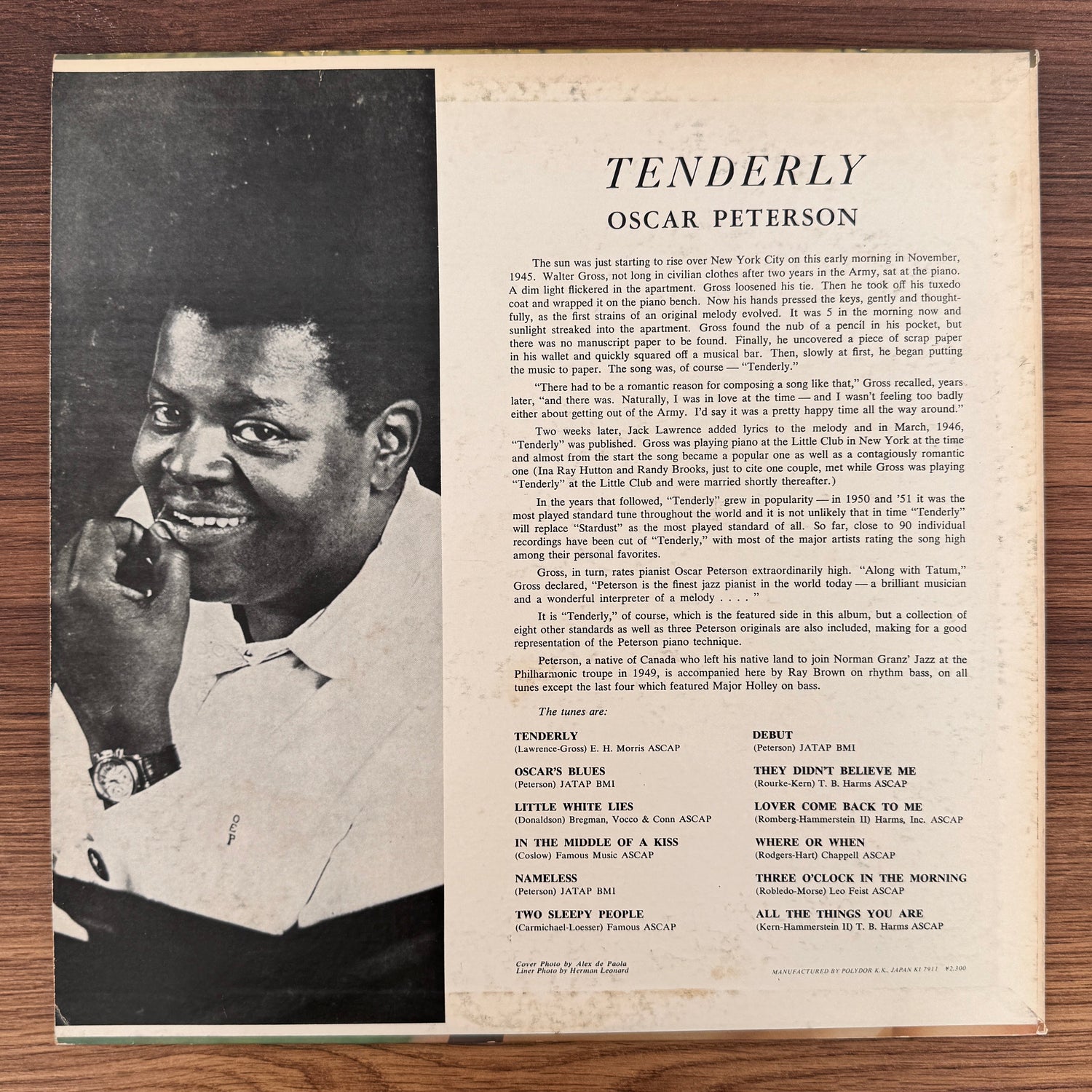 Oscar Peterson – Tenderly Japan Vinyl